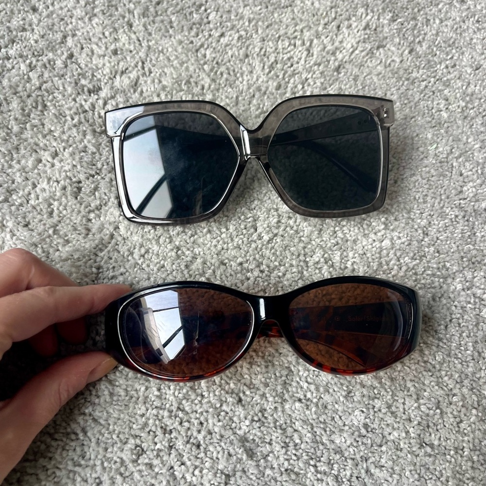 Black and Tortoise Shell Sunglasses Set